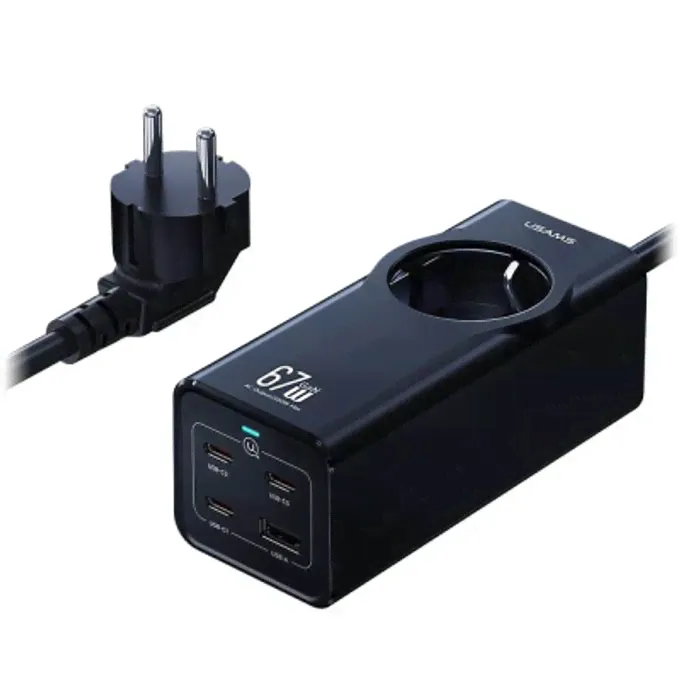 Сетевое зарядное устройство Usams CC225 67W черное-0