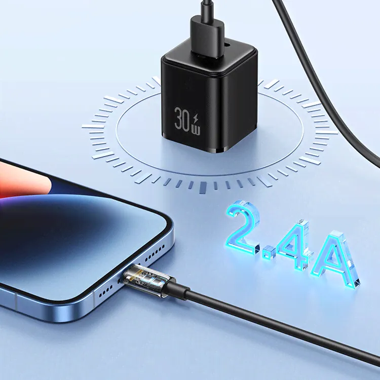 Кабель Usams SJ709 YD Lightning 2.4A 1м Чёрный SJ709USB01-3
