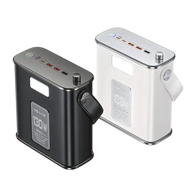 Power Bank USAMS US-CD196 130W 2C+3A + Type-C Type-C cable 100W PD Fast Charging 80000mAh black-4