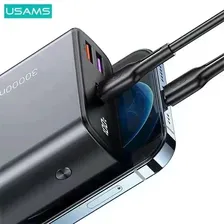 USAMS Powerbank PB59 30000mAh 65W 2xQC3.0 + PD Быстрая зарядка черный / черный