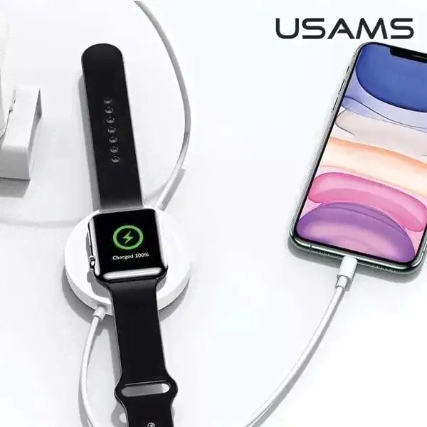USAMS Индуктивное зарядное устройство US CC096 10 Вт с кабелем молнии черный / blac-1