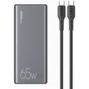 Внешний аккумулятор USAMS 30000 мАч 65W быстрая зарядка QC3.0+PD (US-CD165) серебристый