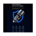Автомобильное зарядное устройство Usams US-CC176 C36 95W Aluminum Alloy фиолетовый в Москве
