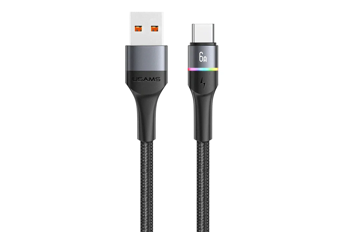 Кабель USAMS US-SJ536 USB - USB Type-C, 6A, 1.2 м