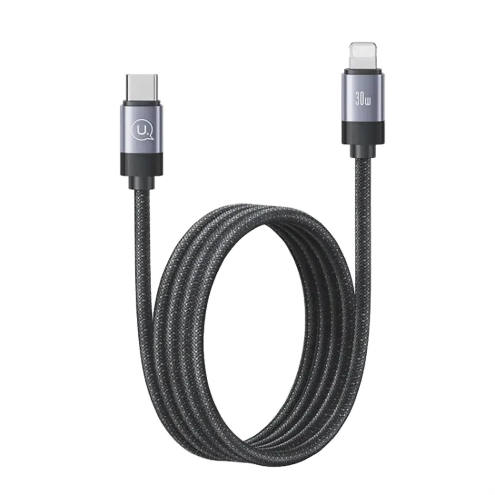 Кабель USAMS US-SJ705 30W Rui Magnetic Type-C - Lightning 1м Серый-0