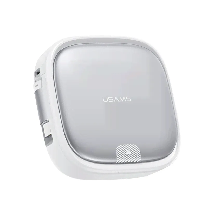USAMS US-SJ650 U87 Portable Multifunctional Data Cable Storage Case Wire Winder Box with 60W Fast Charging Cord Storage Case Phone Holder
