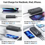 Внешний аккумулятор Usams 30000mAh 65W, Power Bank, портативный аккумулятор, черный
