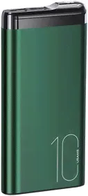 Внешний АКБ USAMS US-CD148 (10000 mAh), Alloy Digital Display, темно-зеленый (10KCD14802)