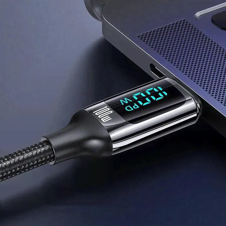 Кабель Usams US-SJ558 Type-C 100W 2м Чёрный-4