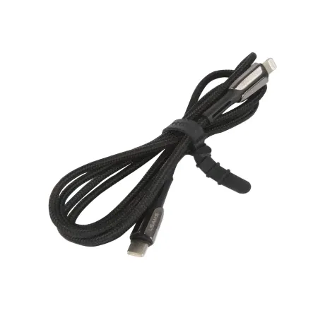 Дата-Кабель USAMS-SJ401 Power Delivery, Type-C - Lightning Zync Alloy (1.2 м), черный (SJ401USB01)-0