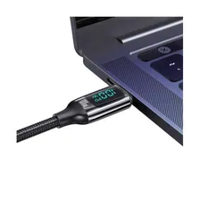Дата-Кабель USAMS US-SJ558 U78 Type-C - Type-C, PD 100W Fast Charging, 2m, черный (SJ558USB01)