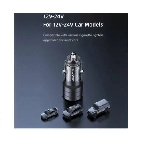 Автомобильное зарядное устройство Usams US-CC176 C36 95W Aluminum Alloy фиолетовый в Москве-3