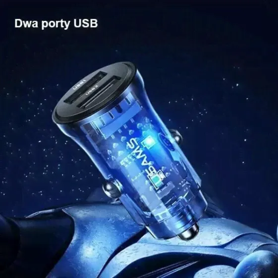 Ładowarka Usams Ładowarka samochodowa USAMS C31 3A 2xUSB-A Fast Charge czarny/black CC162CC01