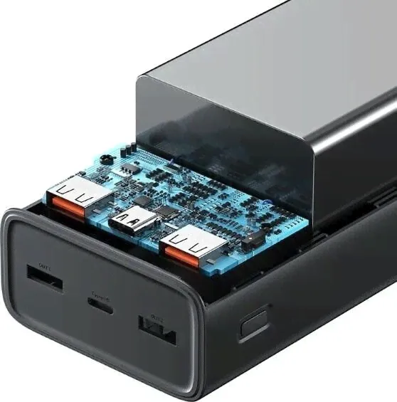Powerbank Usams USAMS Powerbank PB68 30000mAh 65W QC3.0+PD Fast Charge + kabel USB-C/USB-C 100W czarny