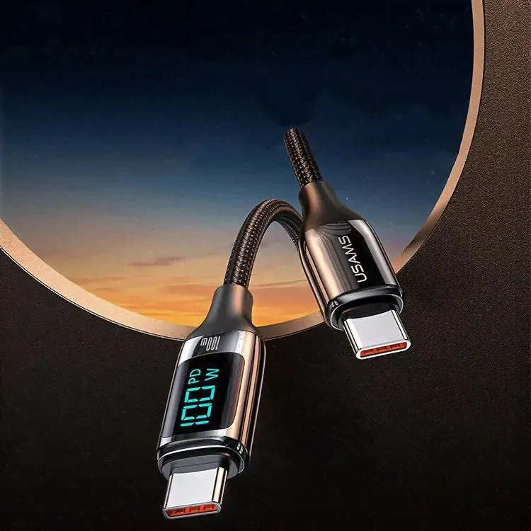 Кабель Usams US-SJ558 Type-C 100W 2м Чёрный