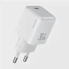 USAMS US-CC186 PD 30W Однопорт-громко-адаптер Mini Portable Waller Adapter Mini Portable Block (plug Eu) - Белый