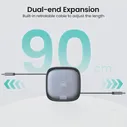 USAMS U87 USB C Cable 60W Fast Charging Cable with Multiple Connectors Storage for iPhone 15 Plus Pro Max iPad Xiaomi Samsung (art.: b920c4d243d1d)