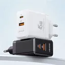 Сетевой адаптер USAMS US-CC178 T58 45W GaN Чёрный