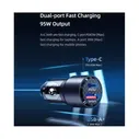 Автомобильное зарядное устройство Usams US-CC176 C36 95W Aluminum Alloy фиолетовый в Москве